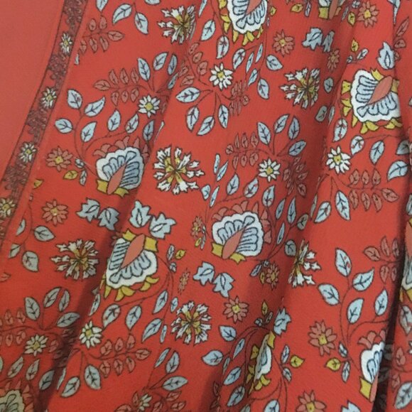 MAX STUDIO ☮ Crepe Long Sleeve Tiered Short Dress with Smocked Waist NEW!! - Picture 6 of 11